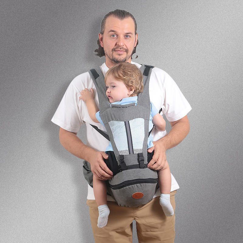 Porte-bébé ergonomique pour siège de hanche – tabouret de taille avec sangles réglables, poche de rangement et rembourrage doux