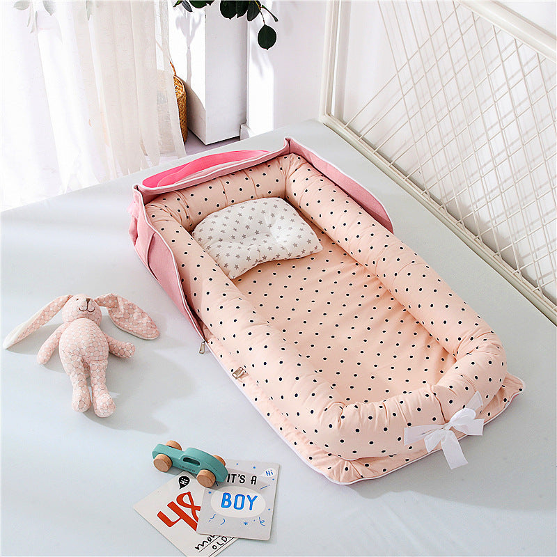 Lit bébé de voyage compact – transat en coton respirant et lavable