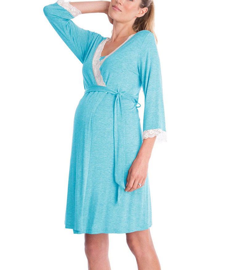 Robe de nuit de maternité douce – idéale pour les nuits de grossesse et post-partum