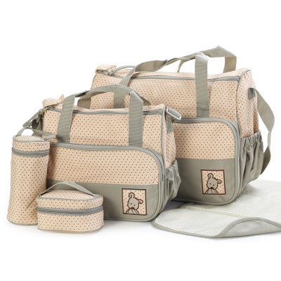 Ensemble de sac à langer pour mamans – comprend un sac à langer, un porte-biberon et des attaches pour poussette