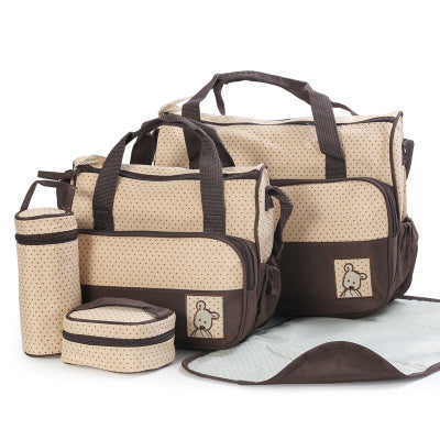 Ensemble de sac à langer pour mamans – comprend un sac à langer, un porte-biberon et des attaches pour poussette