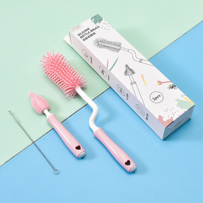 Brosse de nettoyage pour biberons anti-rayures – Sans BPA avec nettoyeur de paille