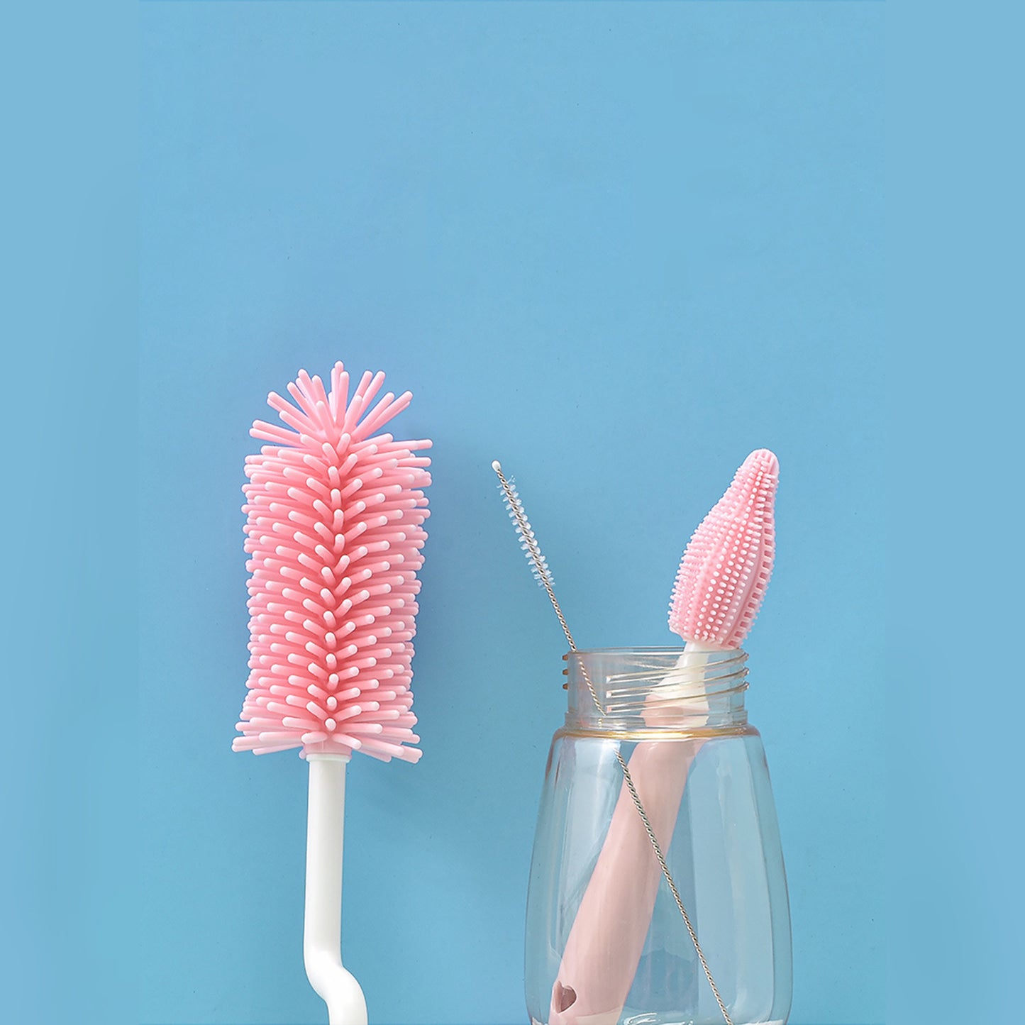 Brosse de nettoyage pour biberons anti-rayures – Sans BPA avec nettoyeur de paille