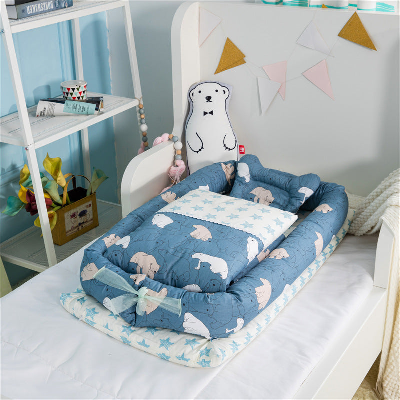 Nid de lit pour nouveau-né – matelas de voyage pliable et moelleux pour berceau ou canapé