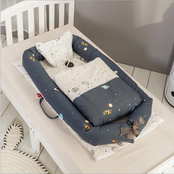 Nid de lit pour nouveau-né – matelas de voyage pliable et moelleux pour berceau ou canapé