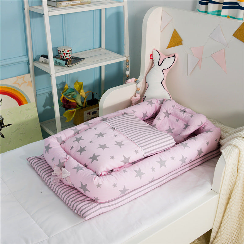 Nid de lit pour nouveau-né – matelas de voyage pliable et moelleux pour berceau ou canapé