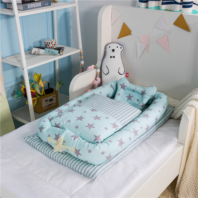 Nid de lit pour nouveau-né – matelas de voyage pliable et moelleux pour berceau ou canapé