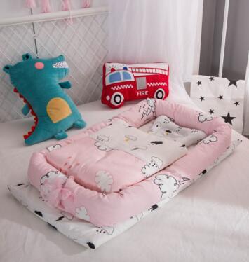 Nid de lit pour nouveau-né – matelas de voyage pliable et moelleux pour berceau ou canapé