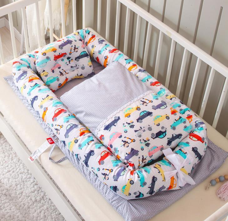 Nid de lit pour nouveau-né – matelas de voyage pliable et moelleux pour berceau ou canapé