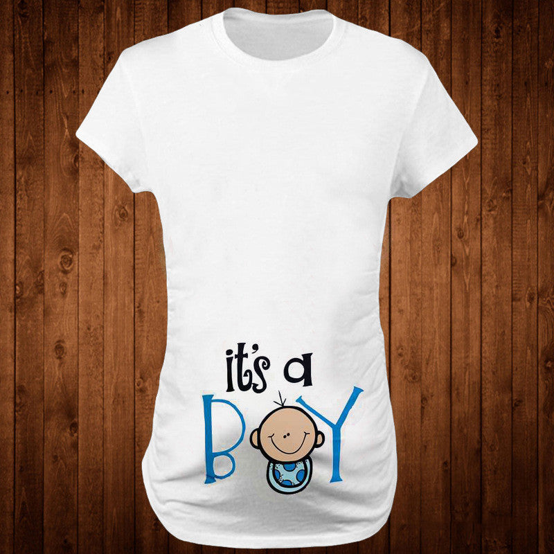 T-shirt de grossesse slim fit avec une lettre amusante « Mama mood on »