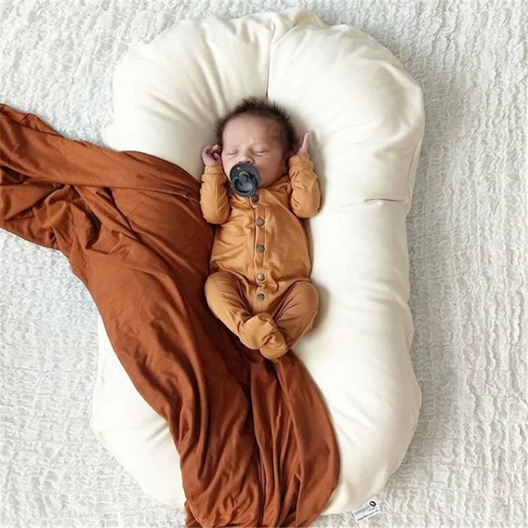 Lit nid pour bébé – coussin berceau en coton respirant pour bébés
