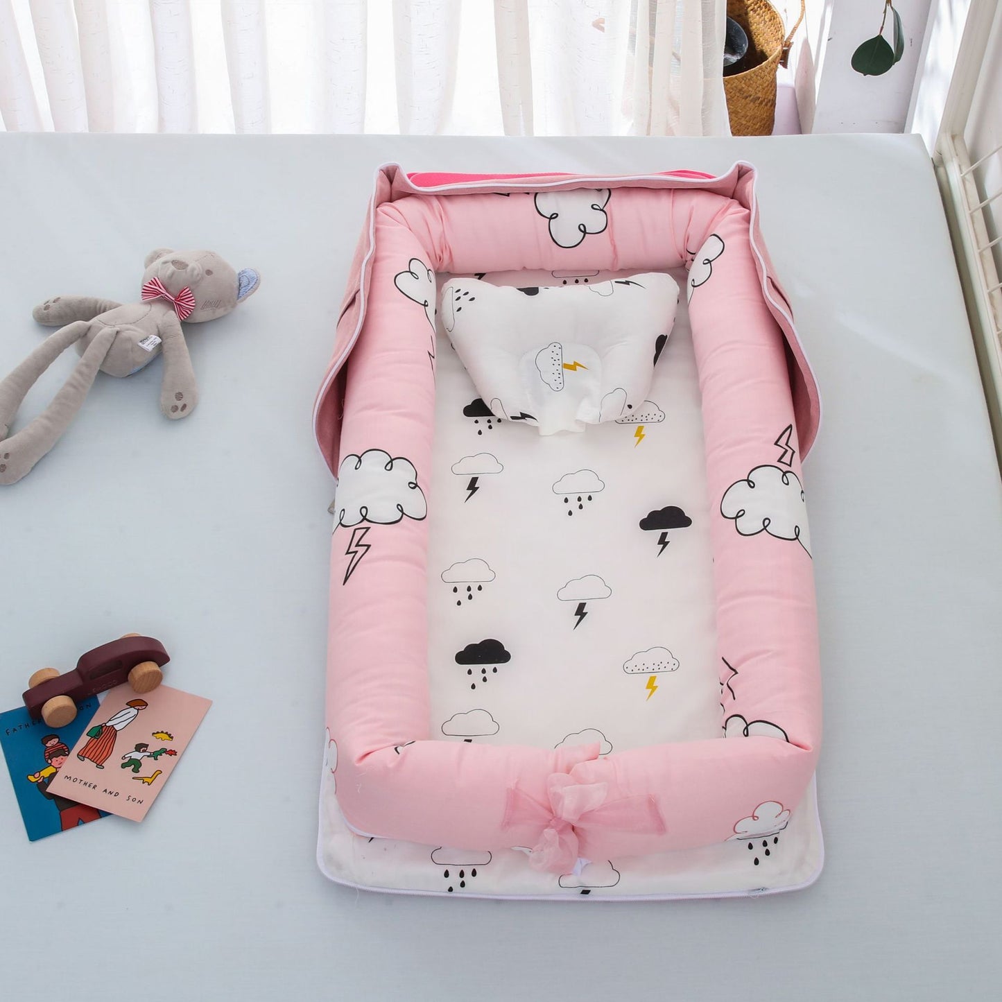 Lit bébé de voyage compact – transat en coton respirant et lavable