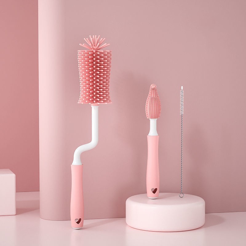 Brosse de nettoyage pour biberons anti-rayures – Sans BPA avec nettoyeur de paille