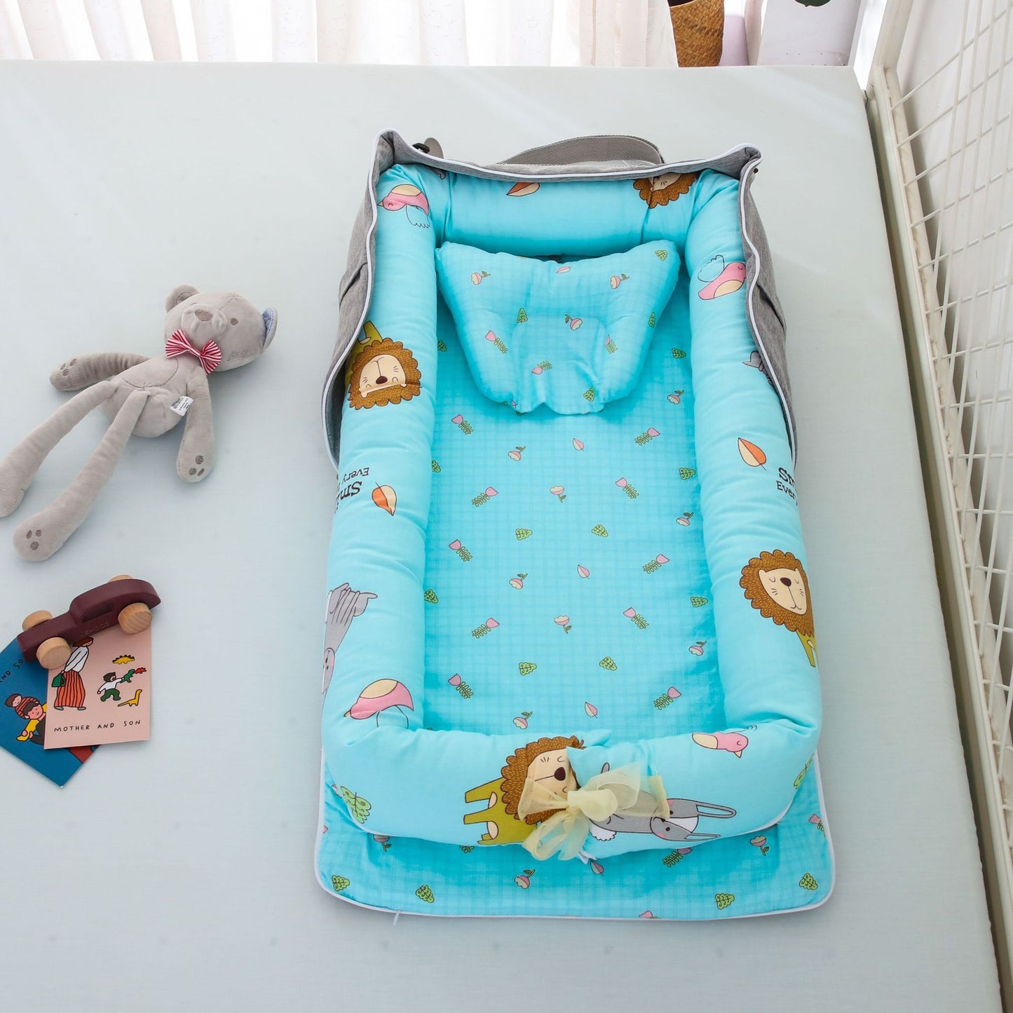 Lit bébé de voyage compact – transat en coton respirant et lavable