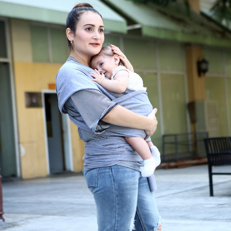 Écharpe porte-bébé confort – écharpe en coton extensible et sécurisée pour les soins du nouveau-né