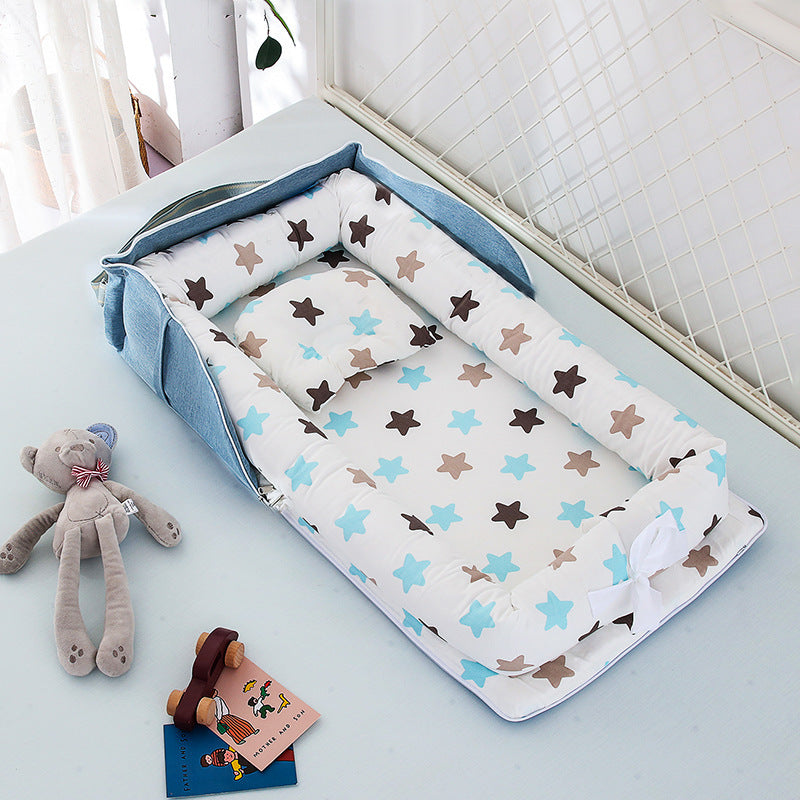 Lit bébé de voyage compact – transat en coton respirant et lavable