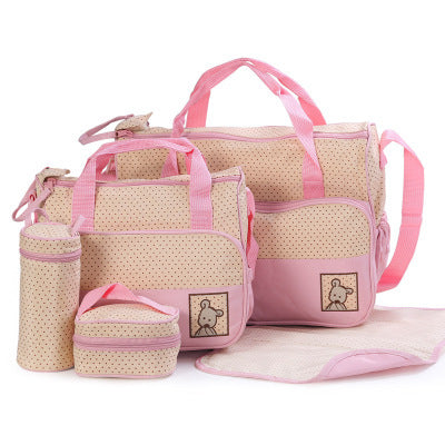 Ensemble de sac à langer pour mamans – comprend un sac à langer, un porte-biberon et des attaches pour poussette
