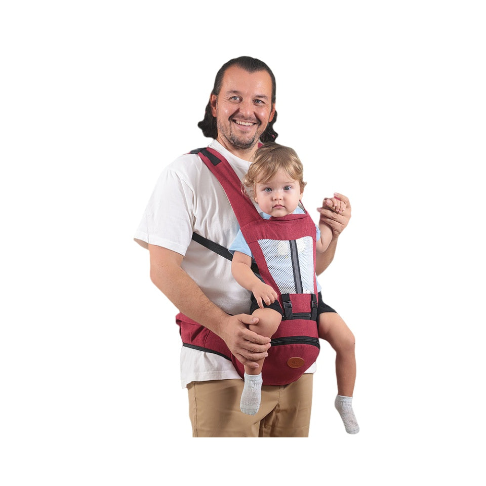 Porte-bébé ergonomique pour siège de hanche – tabouret de taille avec sangles réglables, poche de rangement et rembourrage doux