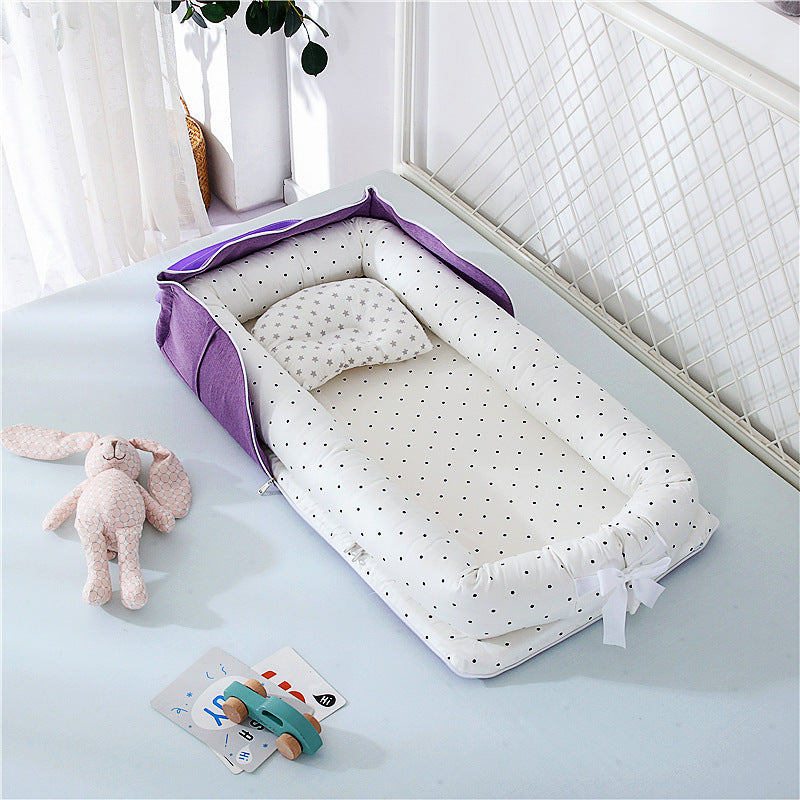 Lit bébé de voyage compact – transat en coton respirant et lavable