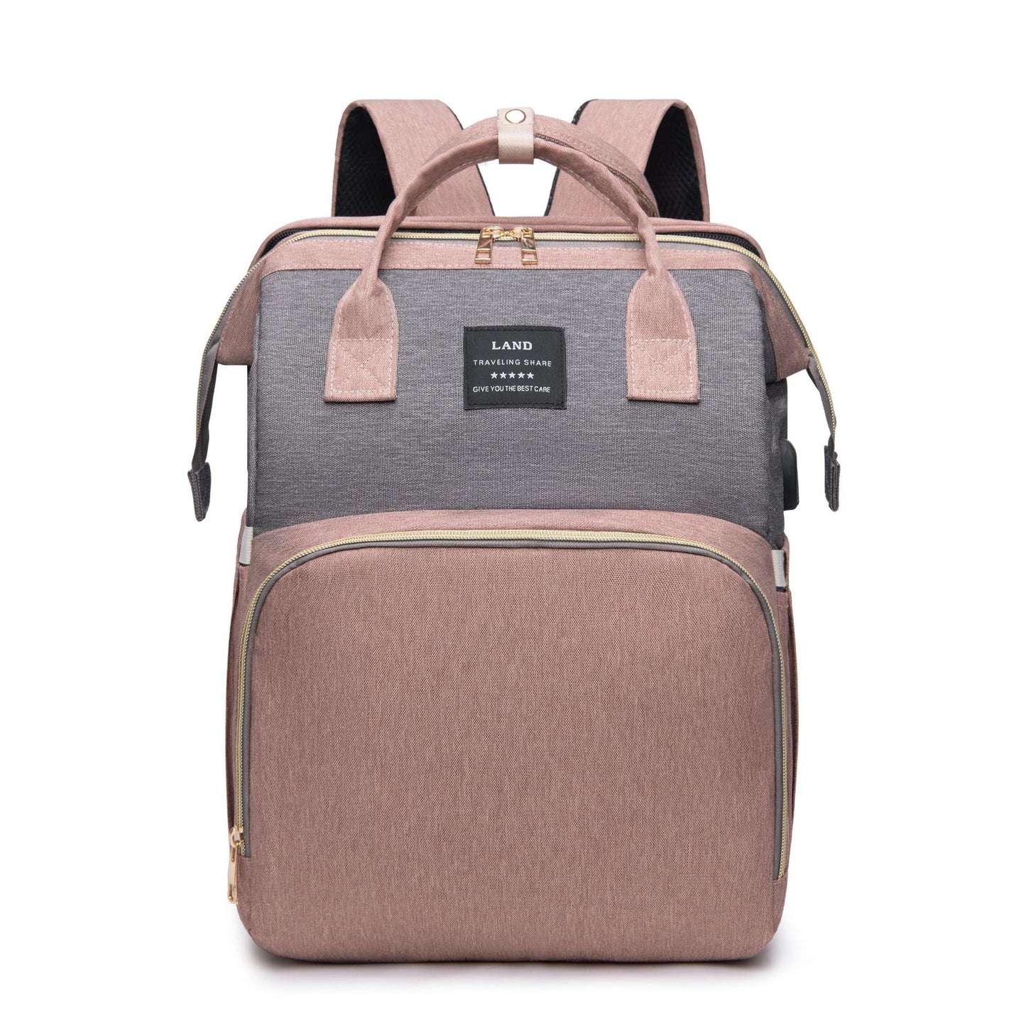 Sac à dos à langer 3 en 1 – avec berceau portable et porte-biberons isothermes