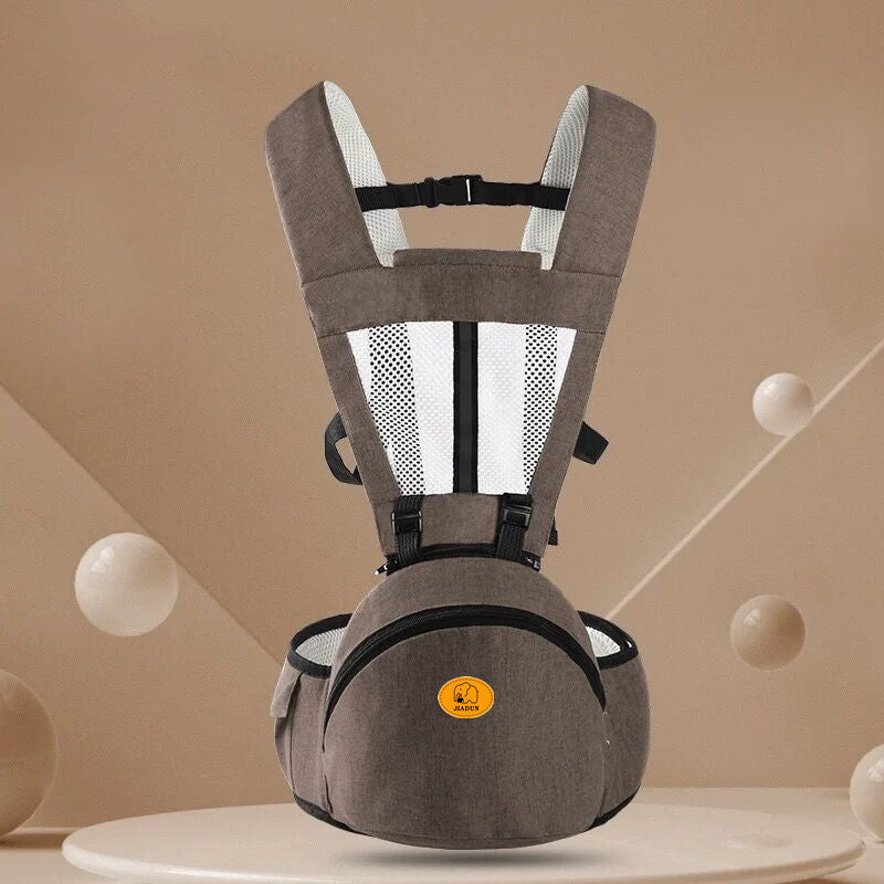 Porte-bébé ergonomique pour siège de hanche – tabouret de taille avec sangles réglables, poche de rangement et rembourrage doux