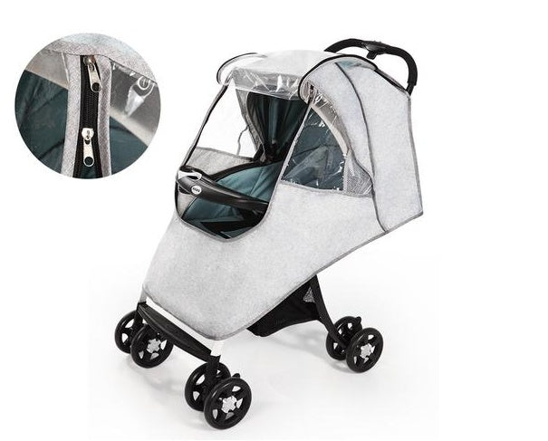 Housse de pluie et de protection contre les intempéries pour poussette – ajustement universel avec chaleur douillette