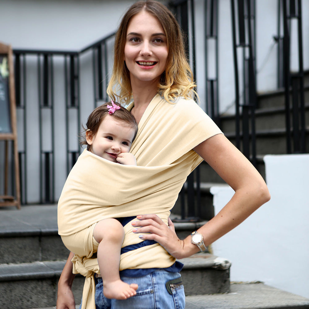 Écharpe porte-bébé confort – écharpe en coton extensible et sécurisée pour les soins du nouveau-né