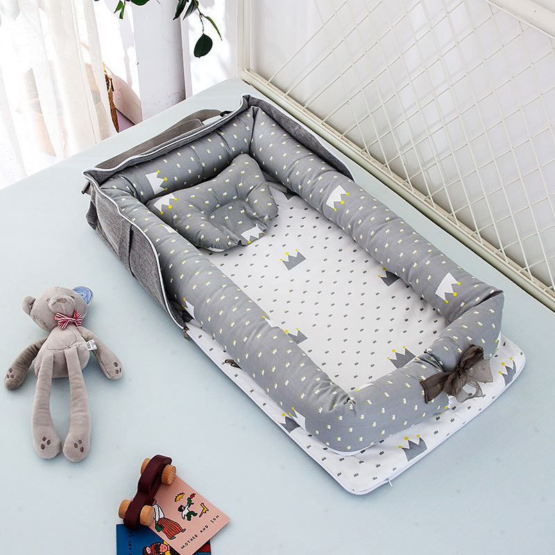 Lit bébé de voyage compact – transat en coton respirant et lavable