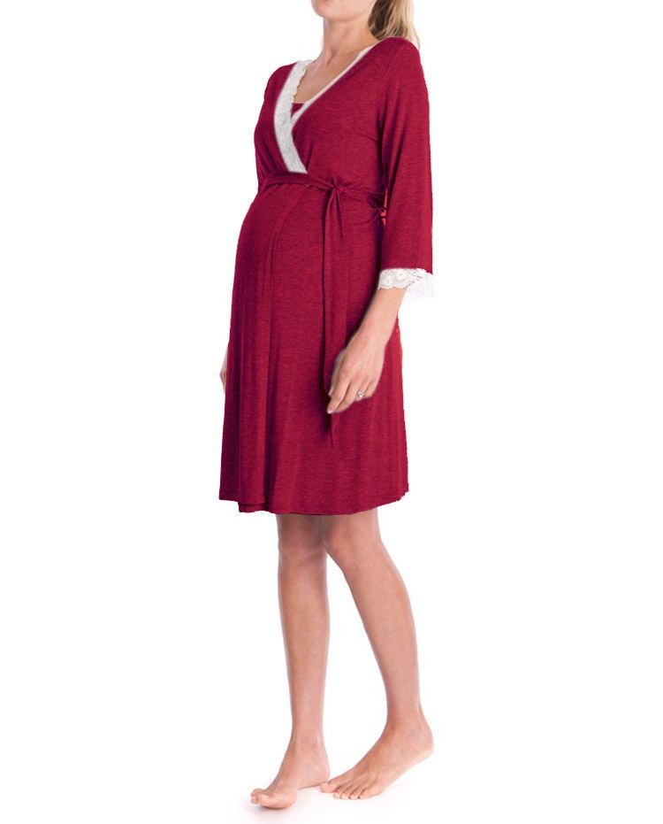 Robe de nuit de maternité douce – idéale pour les nuits de grossesse et post-partum