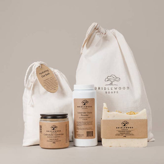 Coffret cadeau bébé naturel — Soin doux pour une peau précieuse