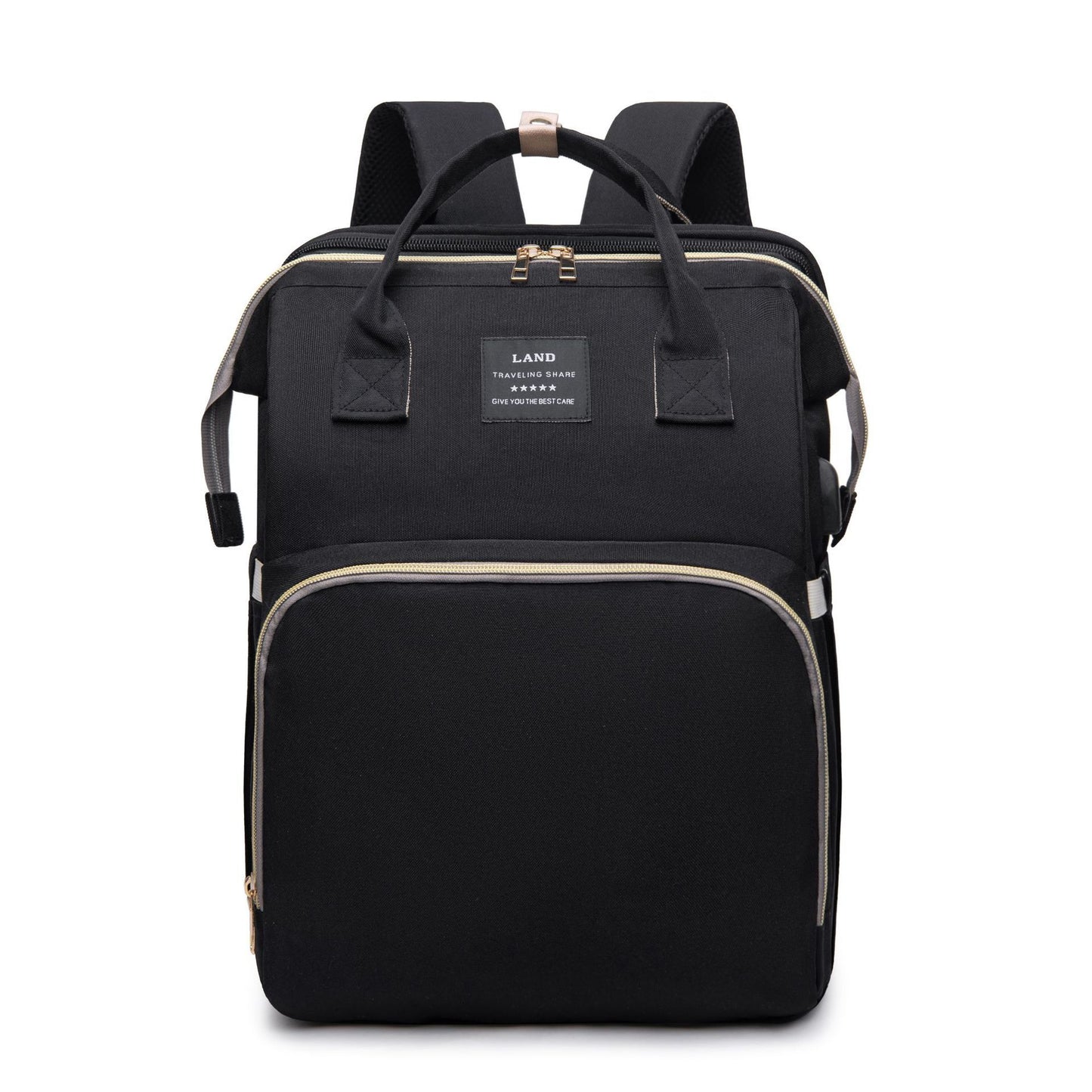 Sac à dos à langer 3 en 1 – avec berceau portable et porte-biberons isothermes