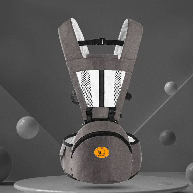 Porte-bébé ergonomique pour siège de hanche – tabouret de taille avec sangles réglables, poche de rangement et rembourrage doux