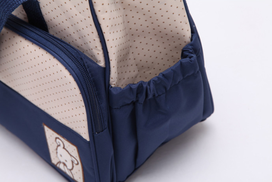 Ensemble de sac à langer pour mamans – comprend un sac à langer, un porte-biberon et des attaches pour poussette
