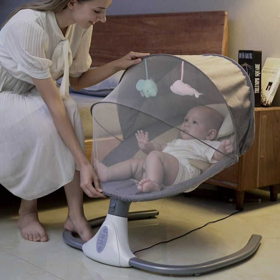 Siège à bascule automatique pour bébé – berceau confortable avec commandes intelligentes