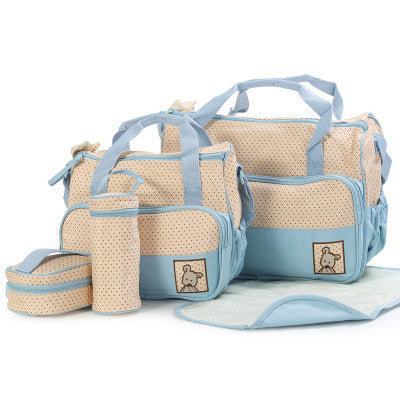 Ensemble de sac à langer pour mamans – comprend un sac à langer, un porte-biberon et des attaches pour poussette