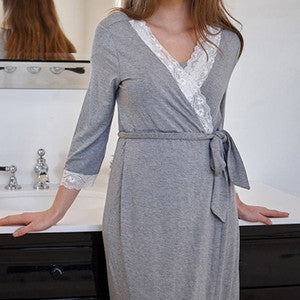 Robe de nuit de maternité douce – idéale pour les nuits de grossesse et post-partum