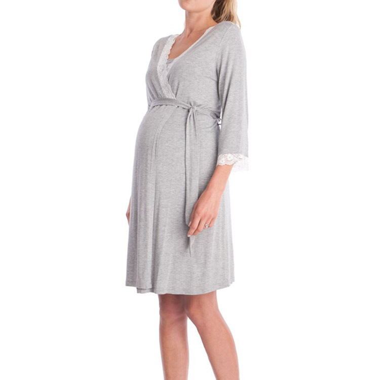 Robe de nuit de maternité douce – idéale pour les nuits de grossesse et post-partum