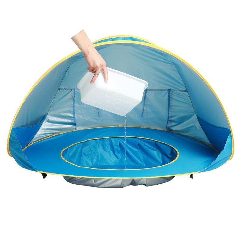 Tente de jeu extérieure pour bébé – Ombre anti-UV avec pataugeoire pour les tout-petits