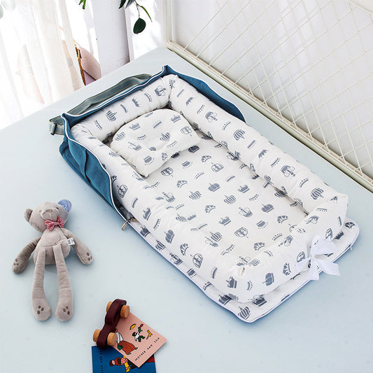 Lit bébé de voyage compact – transat en coton respirant et lavable
