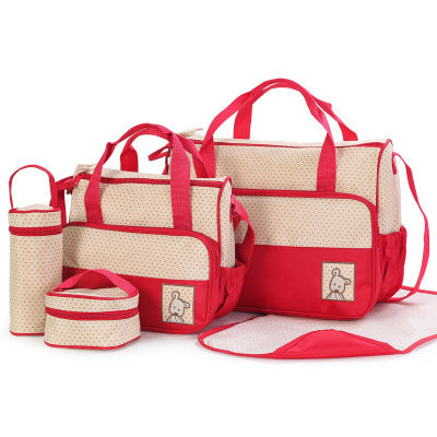 Ensemble de sac à langer pour mamans – comprend un sac à langer, un porte-biberon et des attaches pour poussette