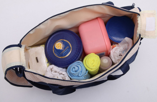 Ensemble de sac à langer pour mamans – comprend un sac à langer, un porte-biberon et des attaches pour poussette