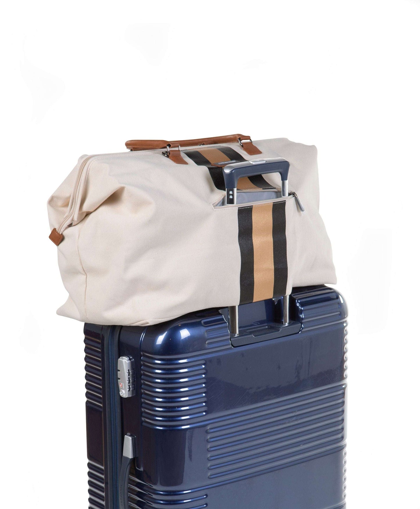 Sac à langer en toile rayée
