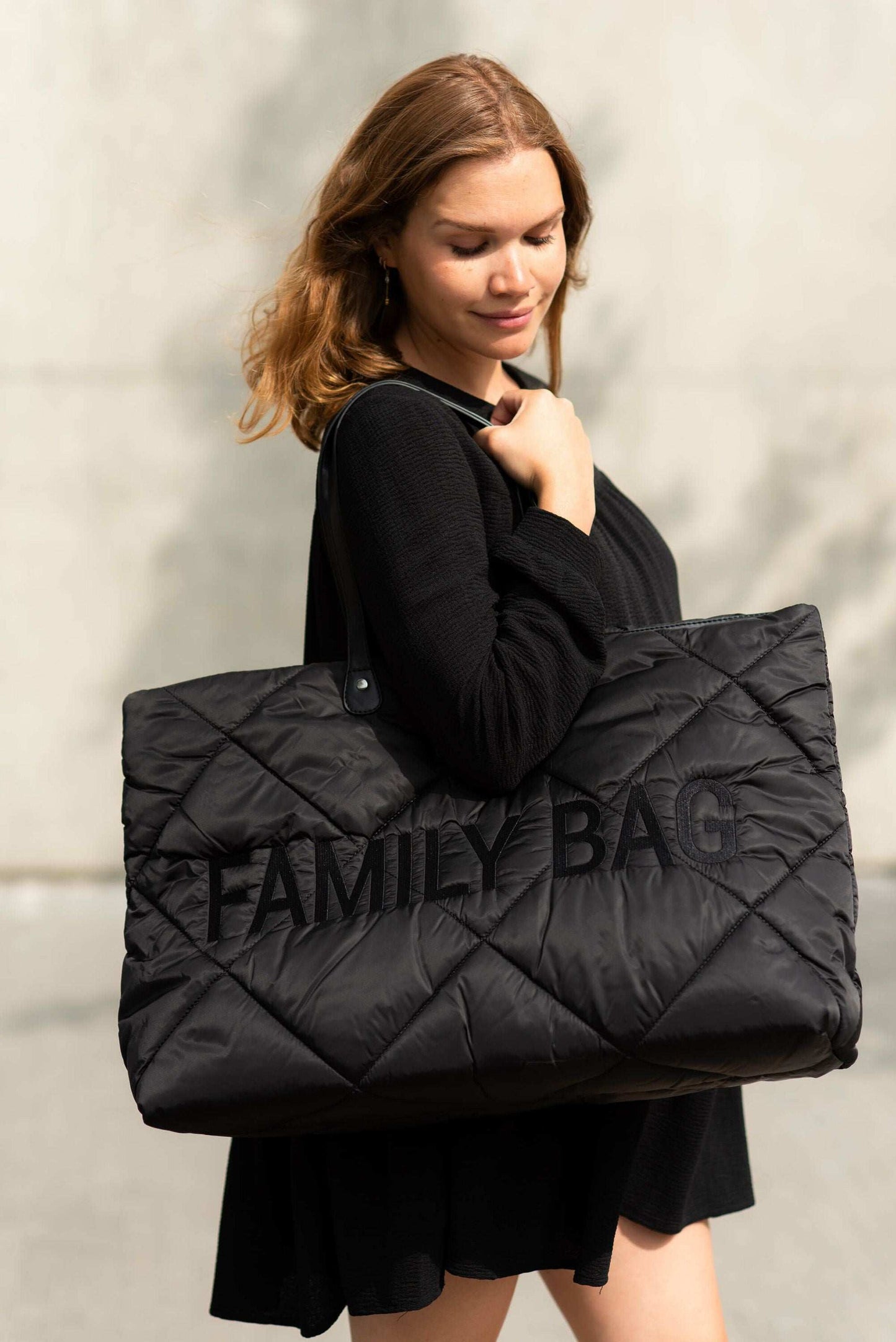 Sac familial — matelassé noir
